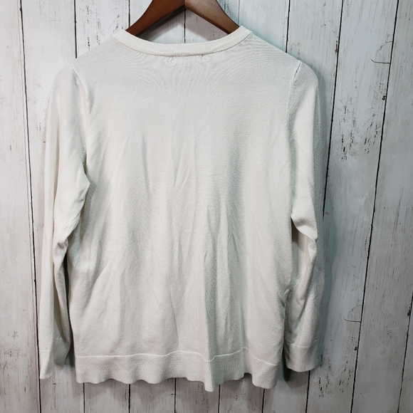 Premise Studio Ivory Lace Cardigan Button Front - Picture 4 of 4